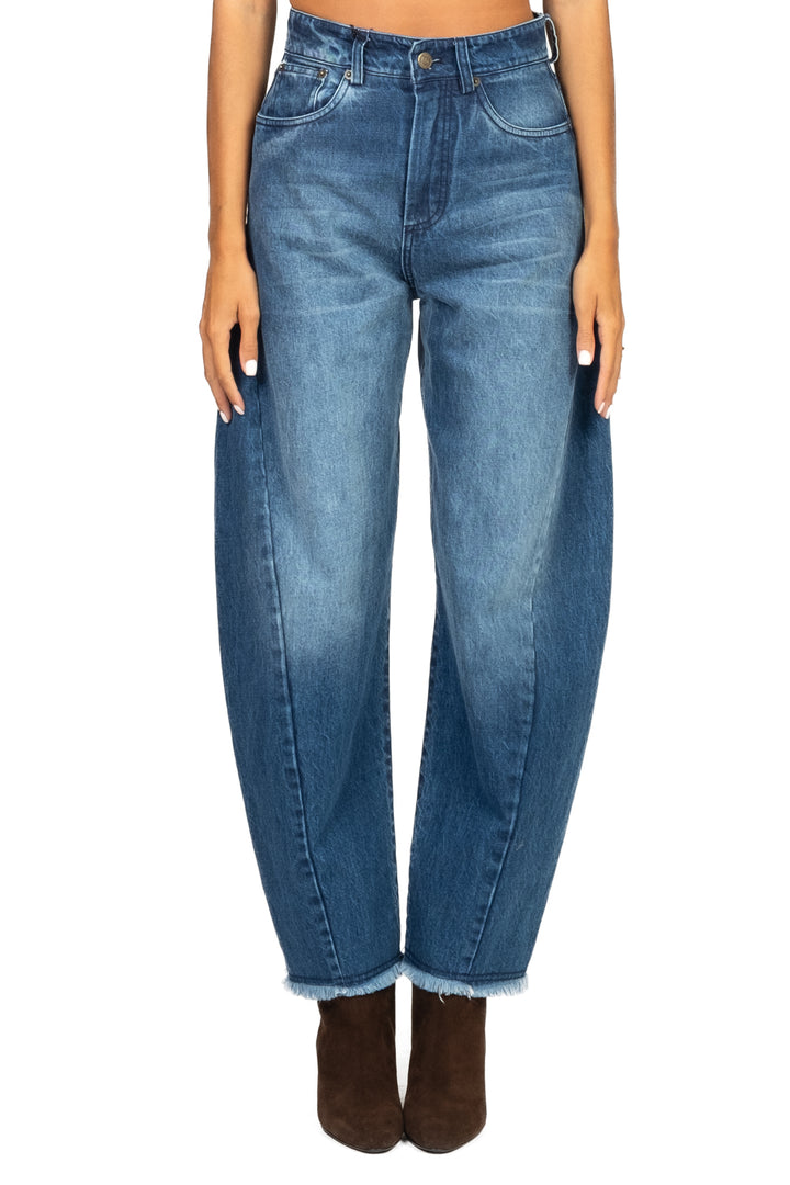 Tensione In - Jeans balloon sfrangiato Art. W25P630