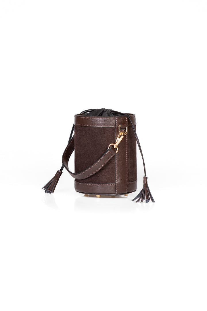 Upper - Secchiello scamosciato con nappine