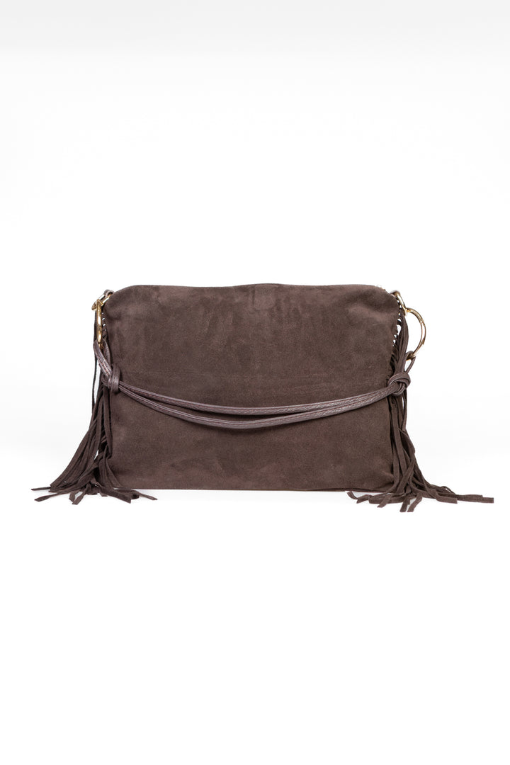 Upper - Borsa scamosciata con frange