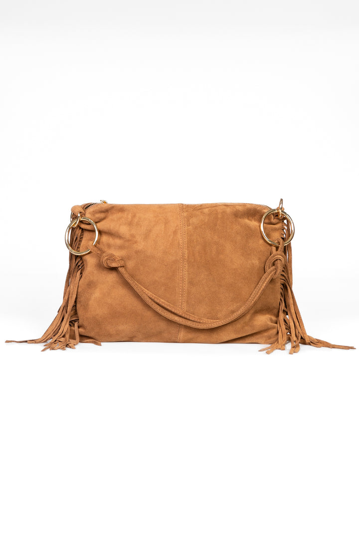 Upper - Borsa scamosciata con frange