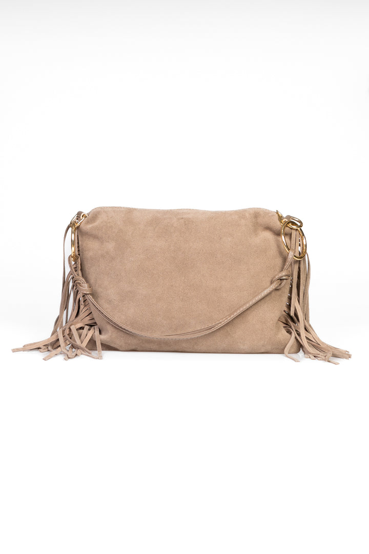 Upper - Borsa scamosciata con frange