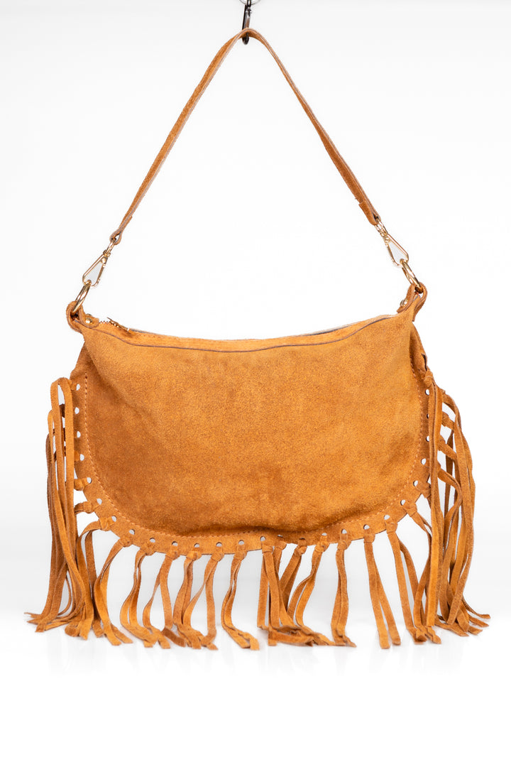 Upper - Borsa scamosciata con frange