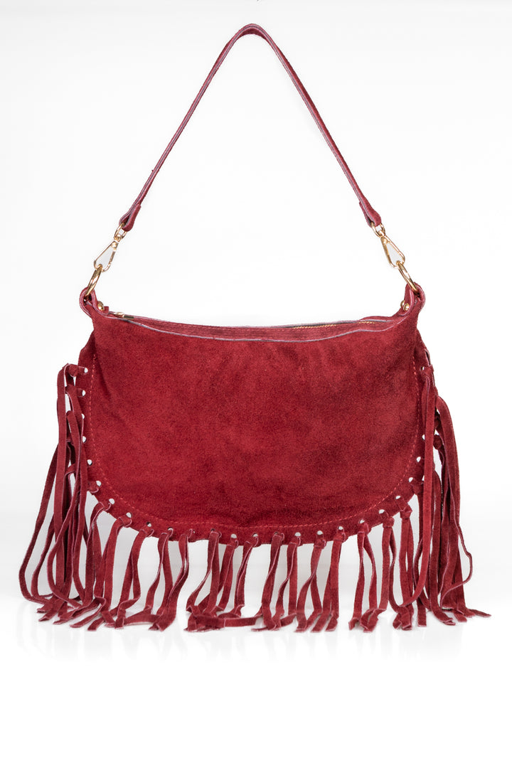 Upper - Borsa scamosciata con frange