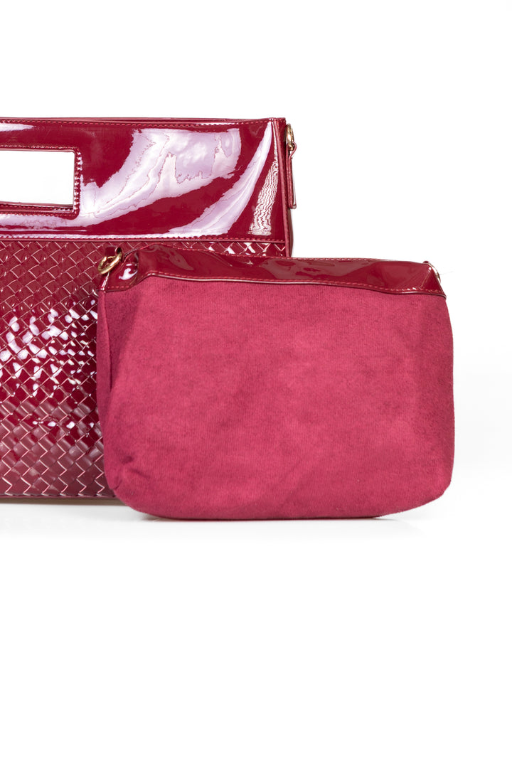 Upper - Shopper intrecciata in vinile