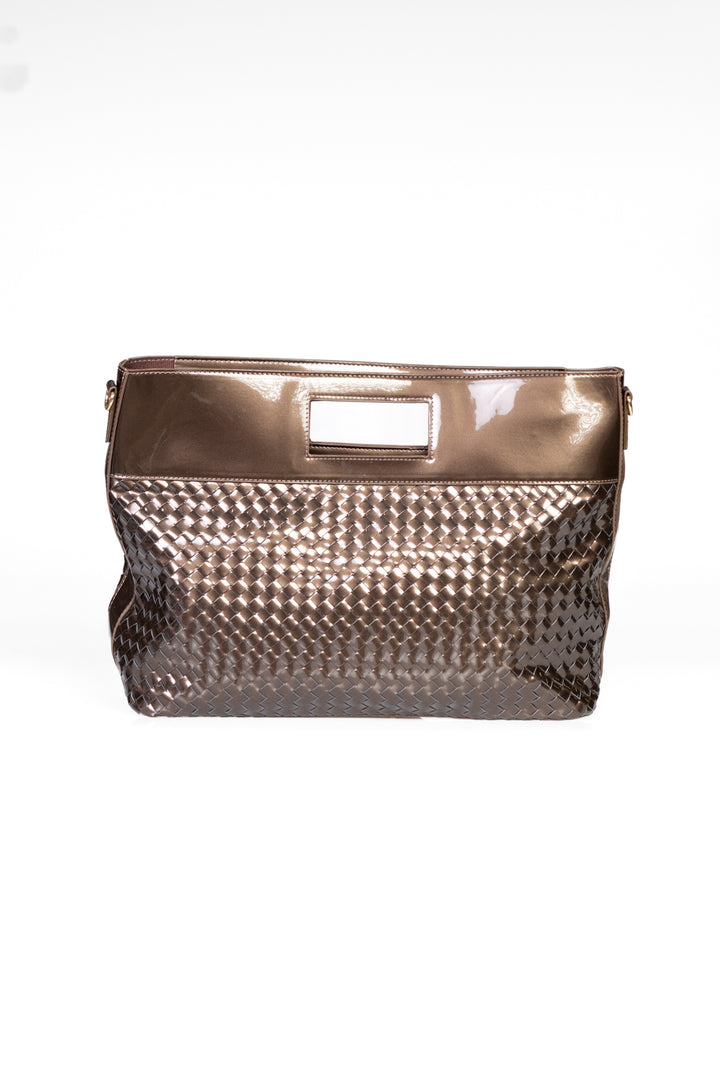 Upper - Shopper intrecciata in vinile