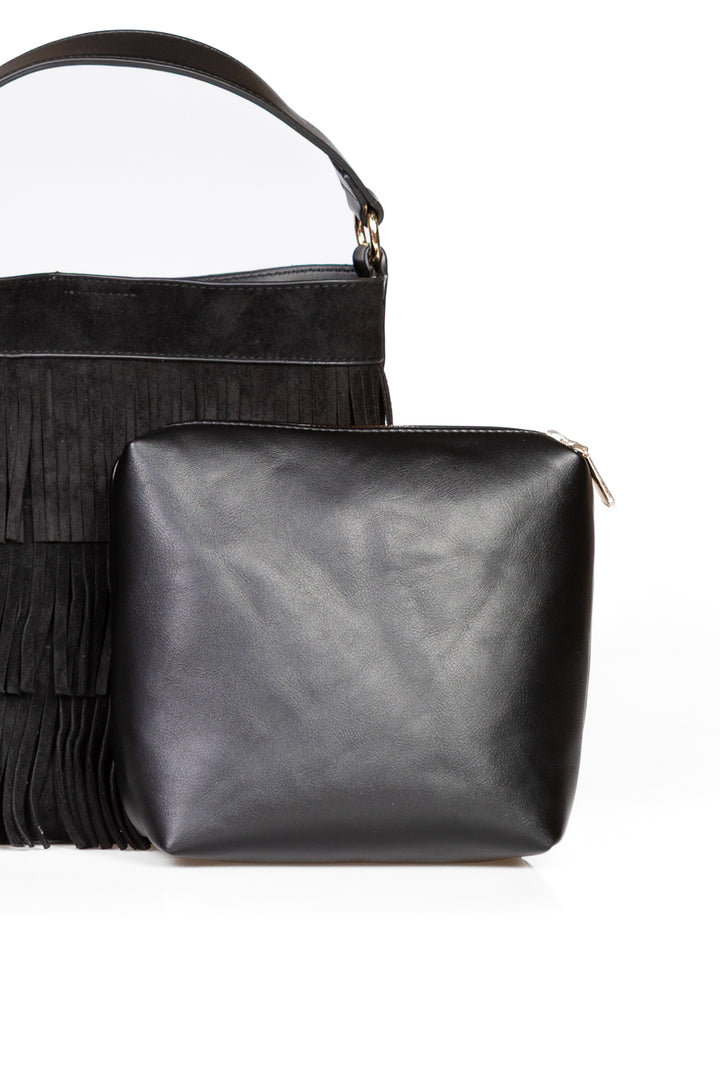 Upper - Secchiello scamosciato con frange