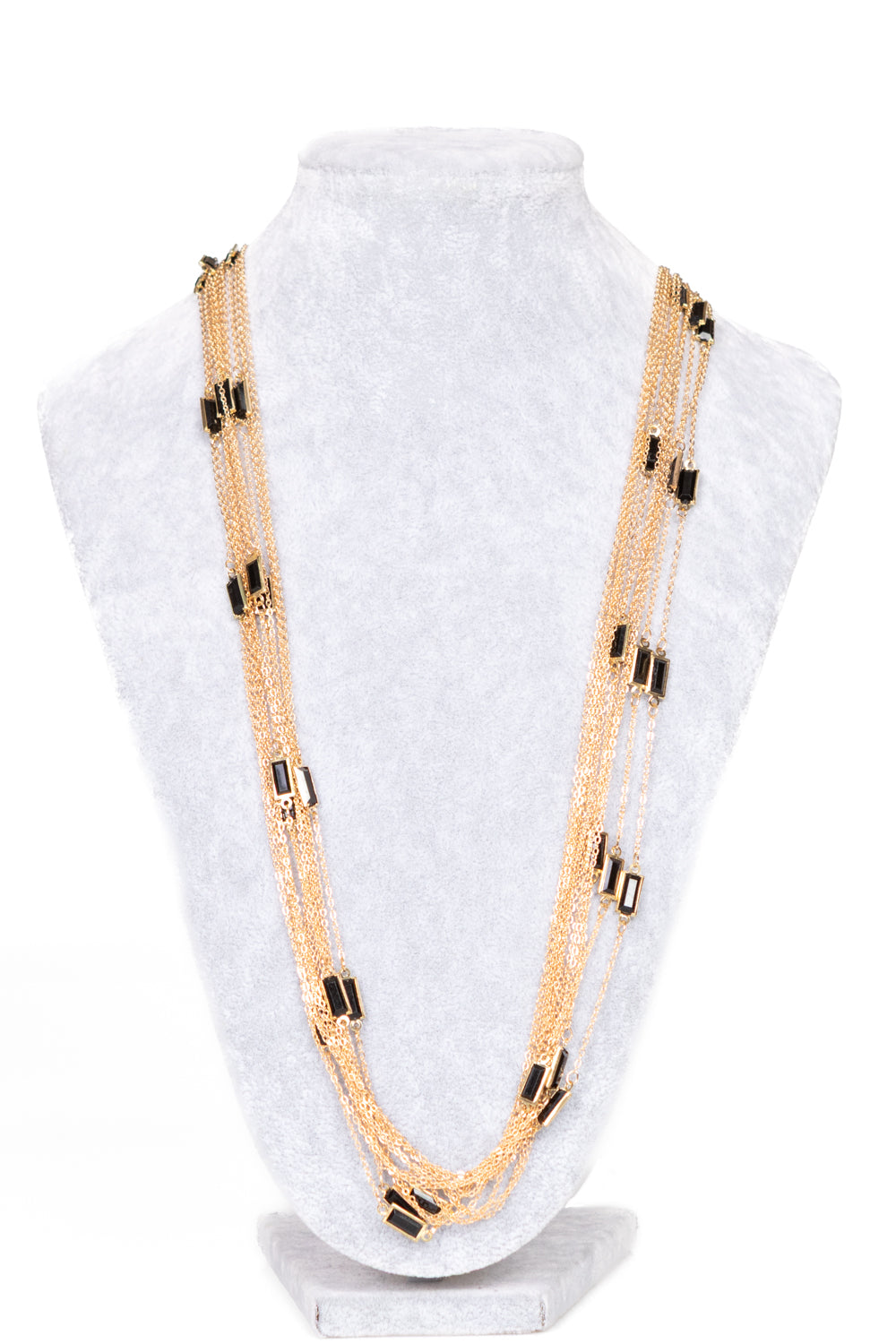 Upper - Collana SOFIA multifili sottili con pepite rettangolari