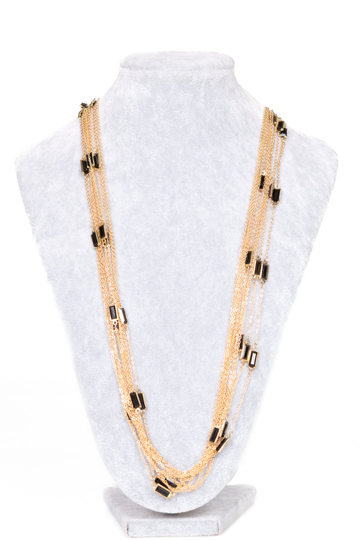 Upper - Collana SOFIA multifili sottili con pepite rettangolari