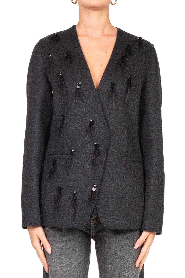 Vicolo - Giacca hand made con applicazioni Art. TF0034