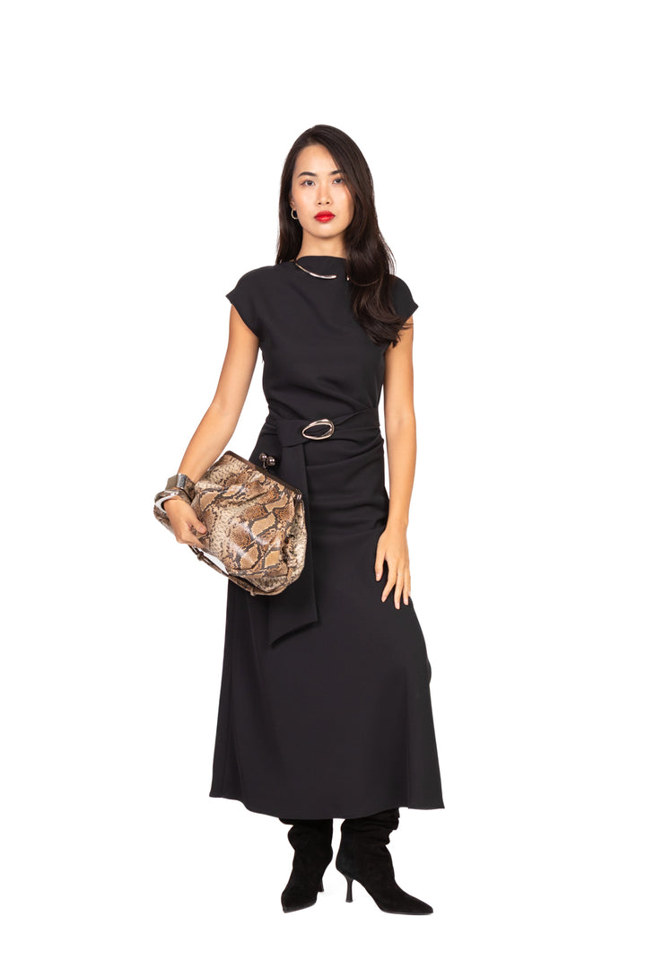 Imperial - Abito arricciato con fusciacca Art. AFSTKER/AFSTKSB