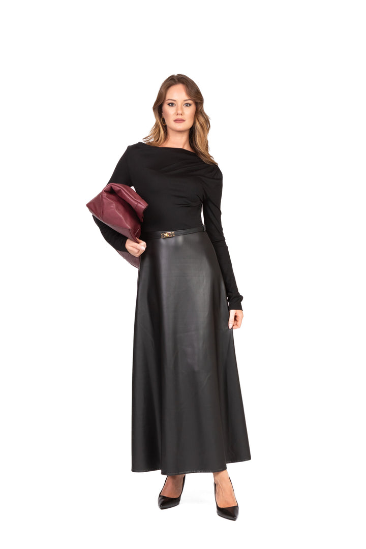 Imperial - Abito lungo gonna ecopelle Art. AFRQKGJ