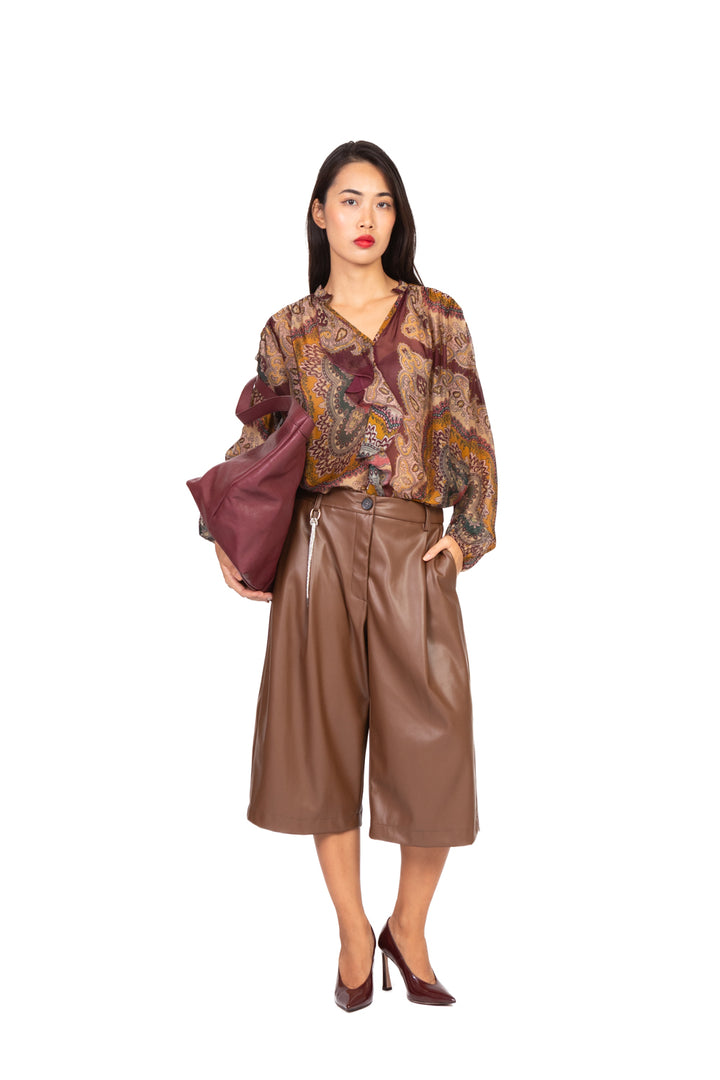 Dixie - Camicia fantasia con rouches Art. C207Y015A