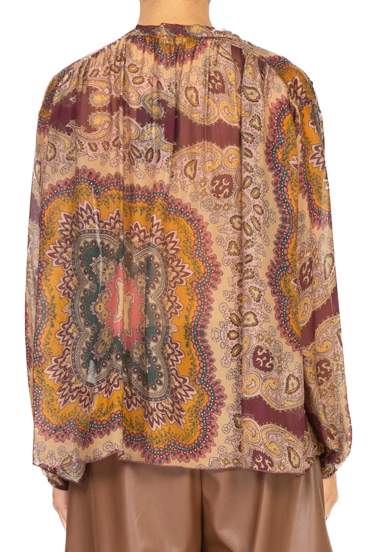 Dixie - Camicia fantasia con rouches Art. C207Y015A