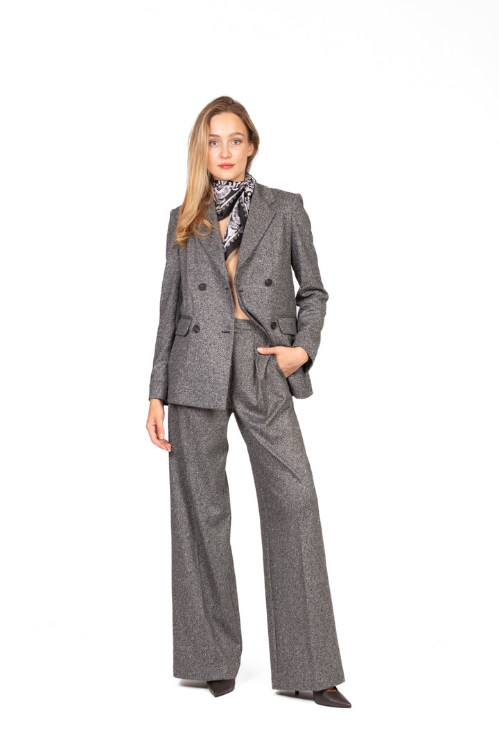 MM MaxMara - Pantalone palazzo puntinato CALI Art. 2526786128