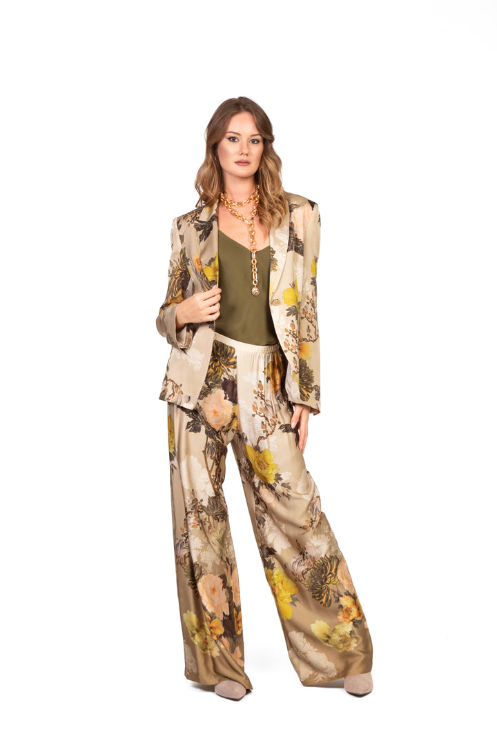 Imperial - Pantalone floreale satin Art. P6B2KJF