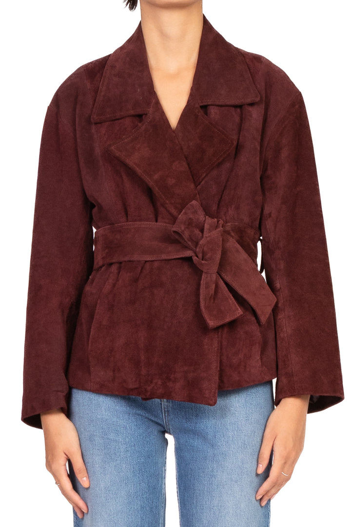 Vicolo - Giacca in crosta con cintura Art. TF0269