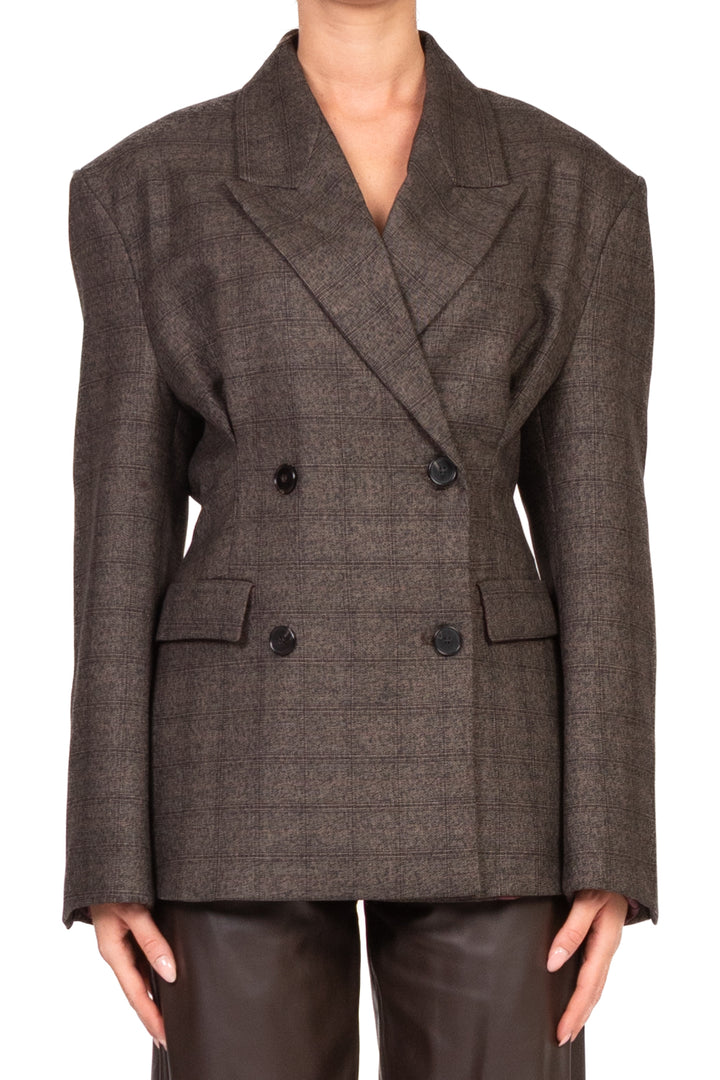 Vicolo - Giacca check doppio petto sfiancata Art. TF0855