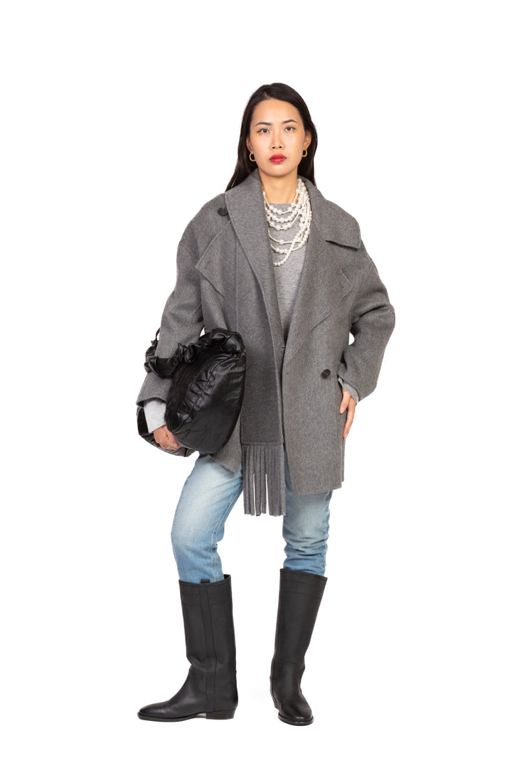 Vicolo - Giacca hand made doppio petto collo sciarpa Art. TF0025