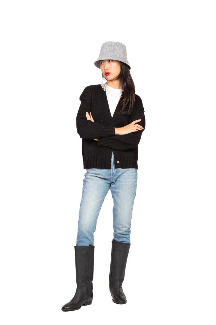 Emunà - Cardigan scollo a V con taschini Art. K21298