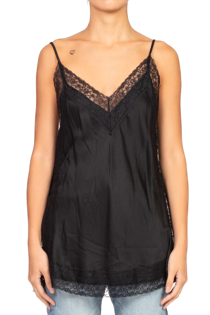 Vicolo - Top in satin profili pizzo Art. TF0192