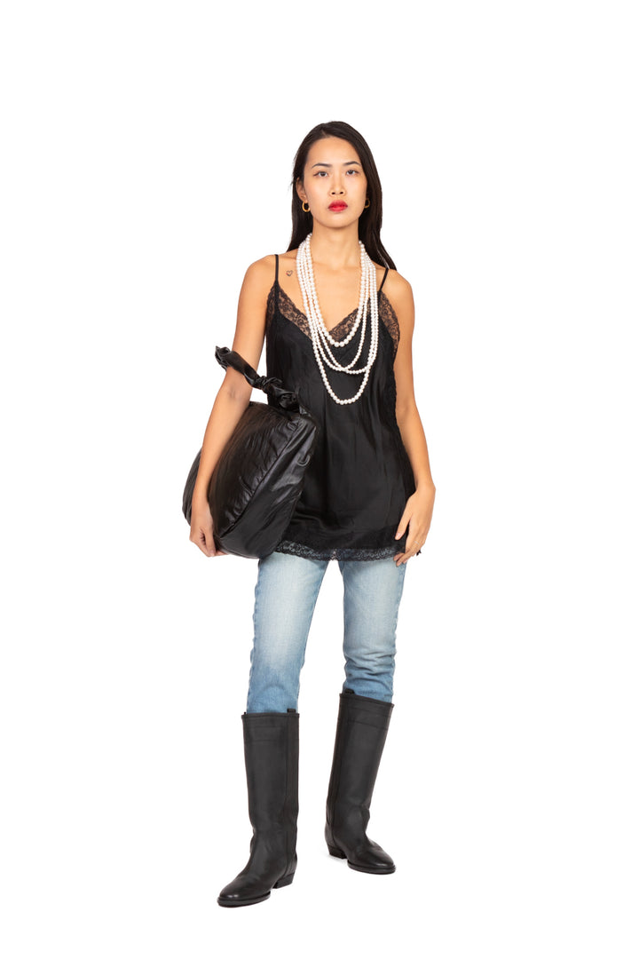 Vicolo - Top in satin profili pizzo Art. TF0192