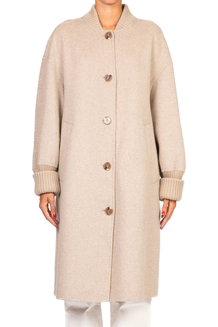 Vicolo - Cappotto lungo hand made con polsini Art. TF0027