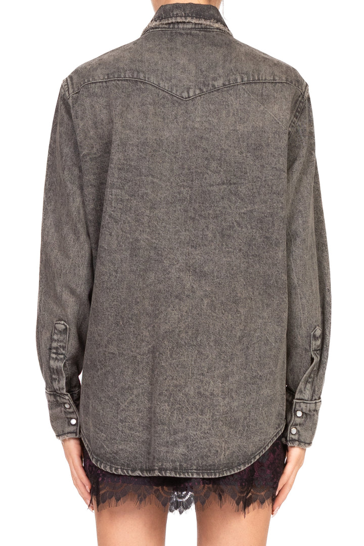 Tensione In - Camicia over in denim Art. SWEEG-BLACK