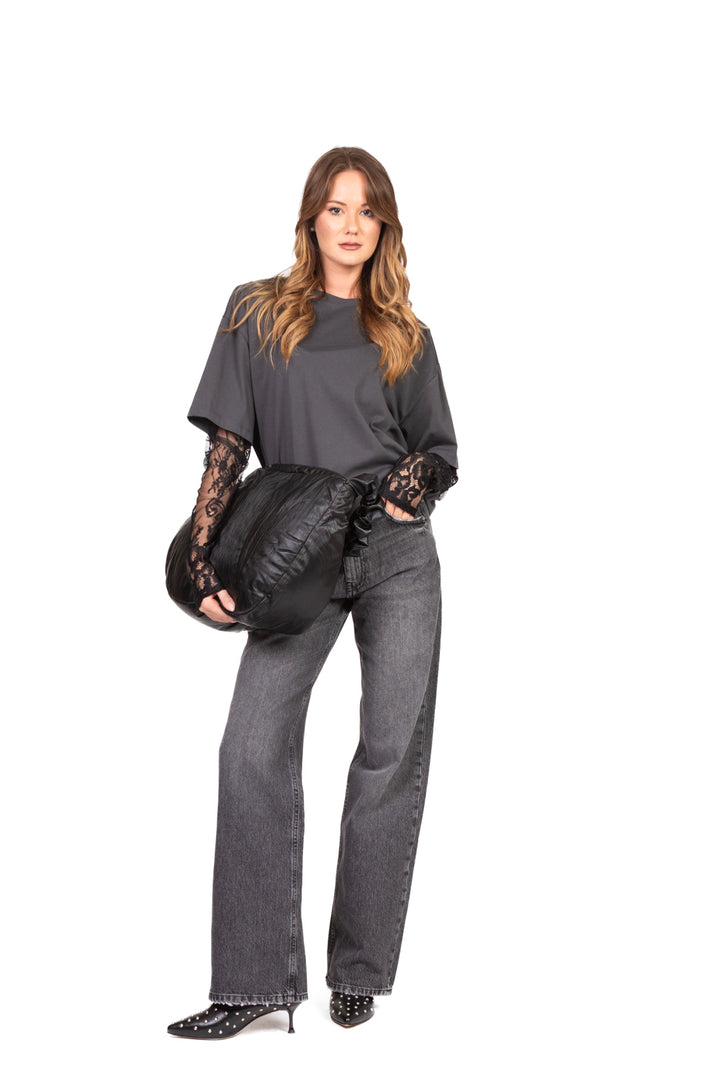 Vicolo - T-Shirt over maniche pizzo Art. UF0062