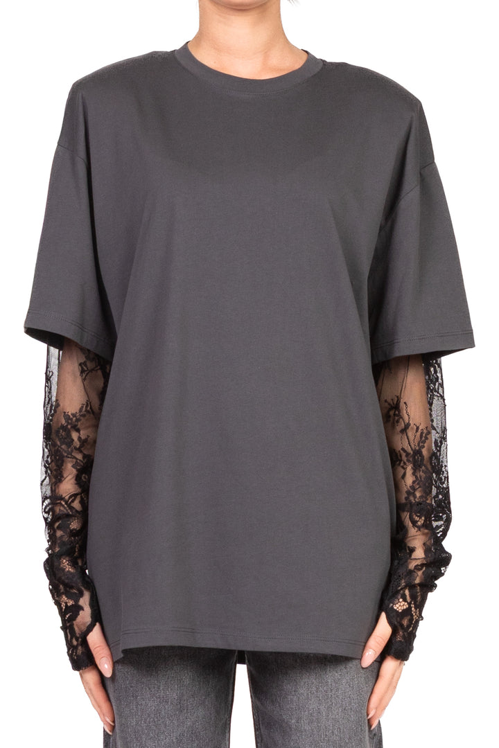 Vicolo - T-Shirt over maniche pizzo Art. UF0062