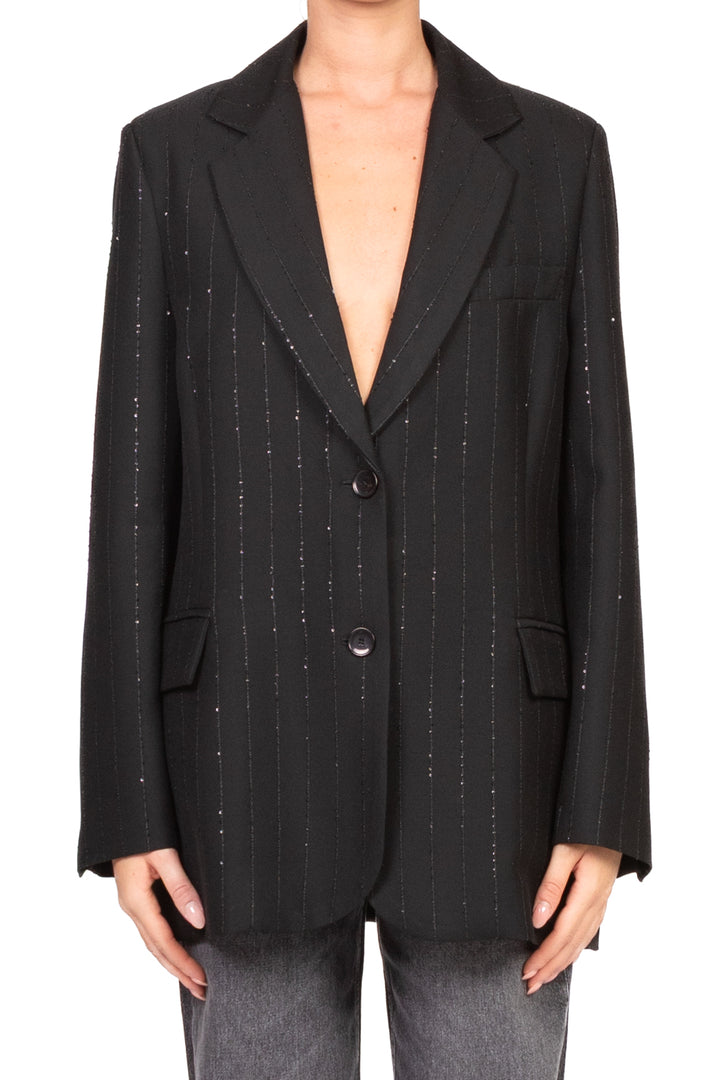 Tensione In - Giacca gessatura paillettes Art. W25J309