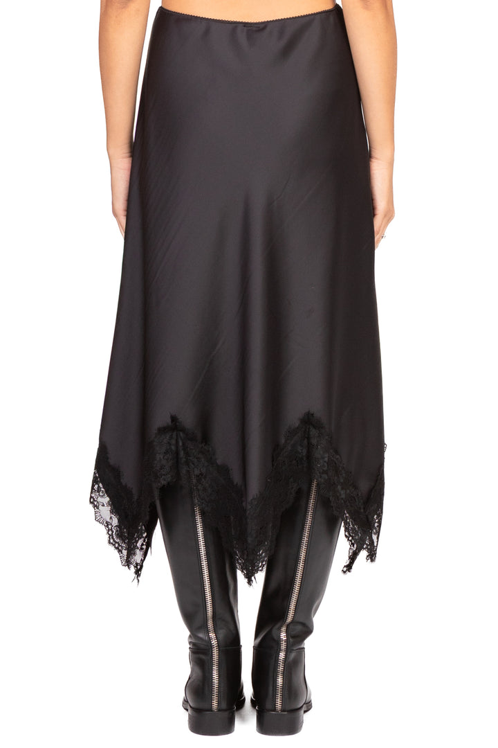 Tensione In - Gonna satin intarsi pizzo Art. 37656