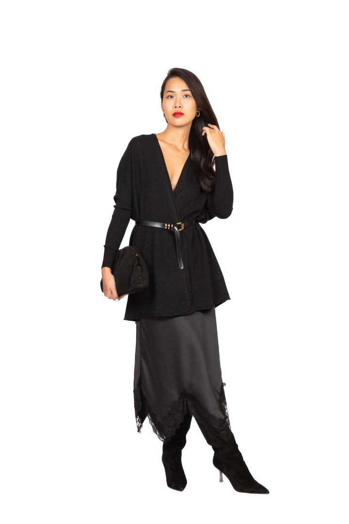 Tensione In - Gonna satin intarsi pizzo Art. 37656