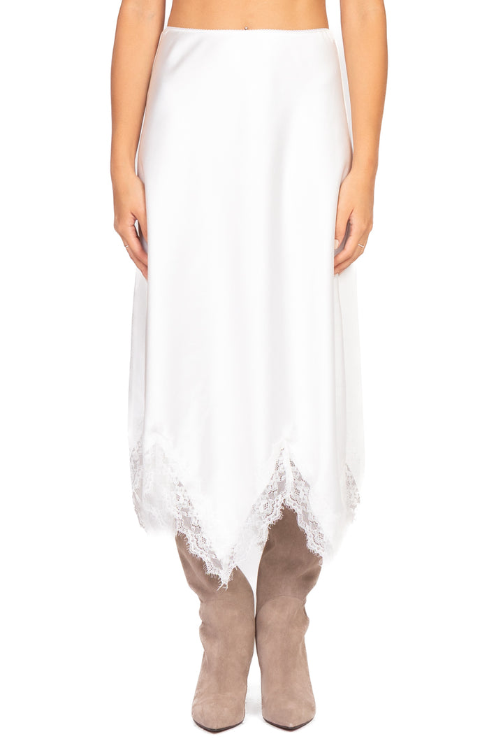 Tensione In - Gonna satin intarsi pizzo Art. 37656