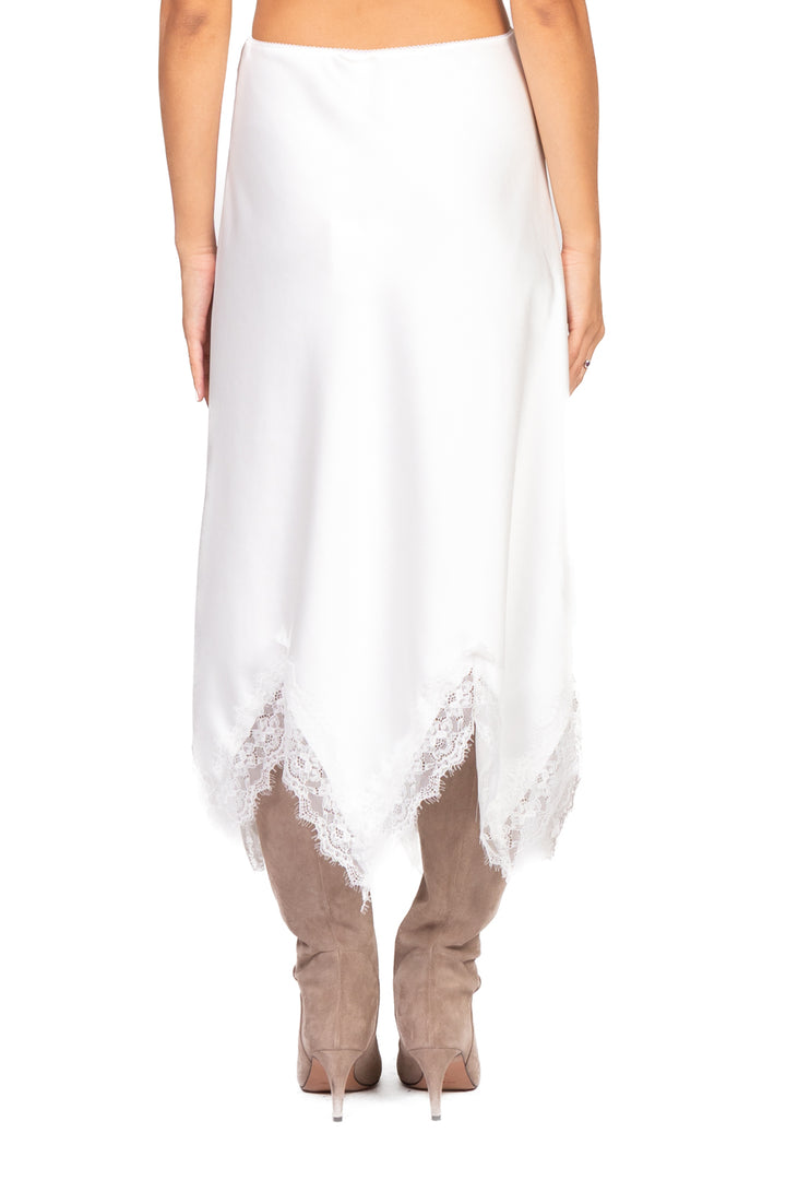 Tensione In - Gonna satin intarsi pizzo Art. 37656