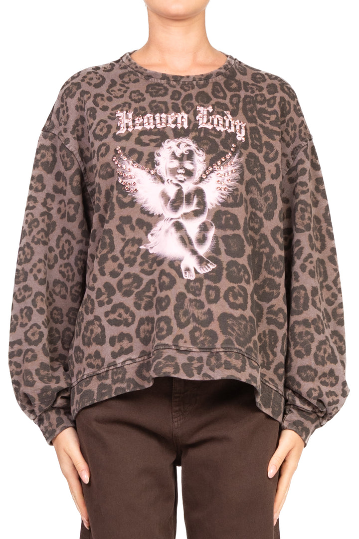 Tensione In - Felpa animalier con stampa Art. LX589