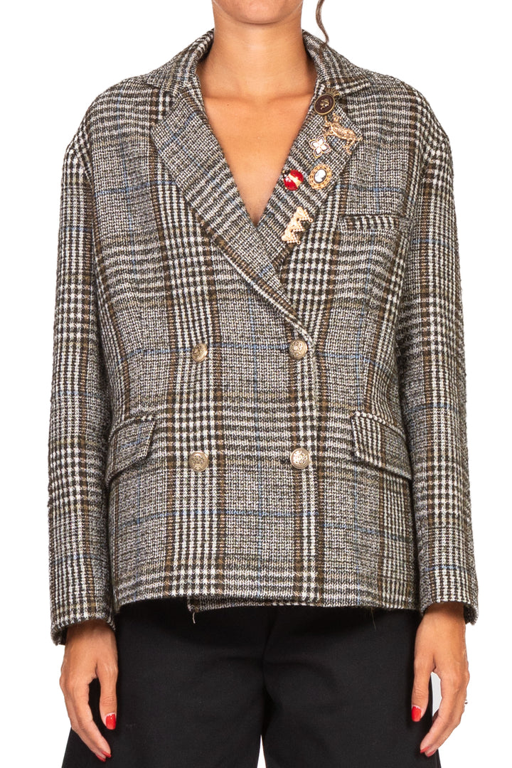 Tensione In - Giacca galles doppio petto con spille Art. 26B800