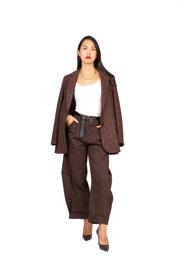 Tensione In - Giacca gessatura paillettes Art. W25J309