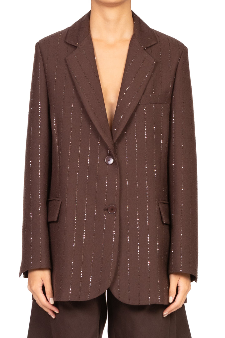 Tensione In - Giacca gessatura paillettes Art. W25J309