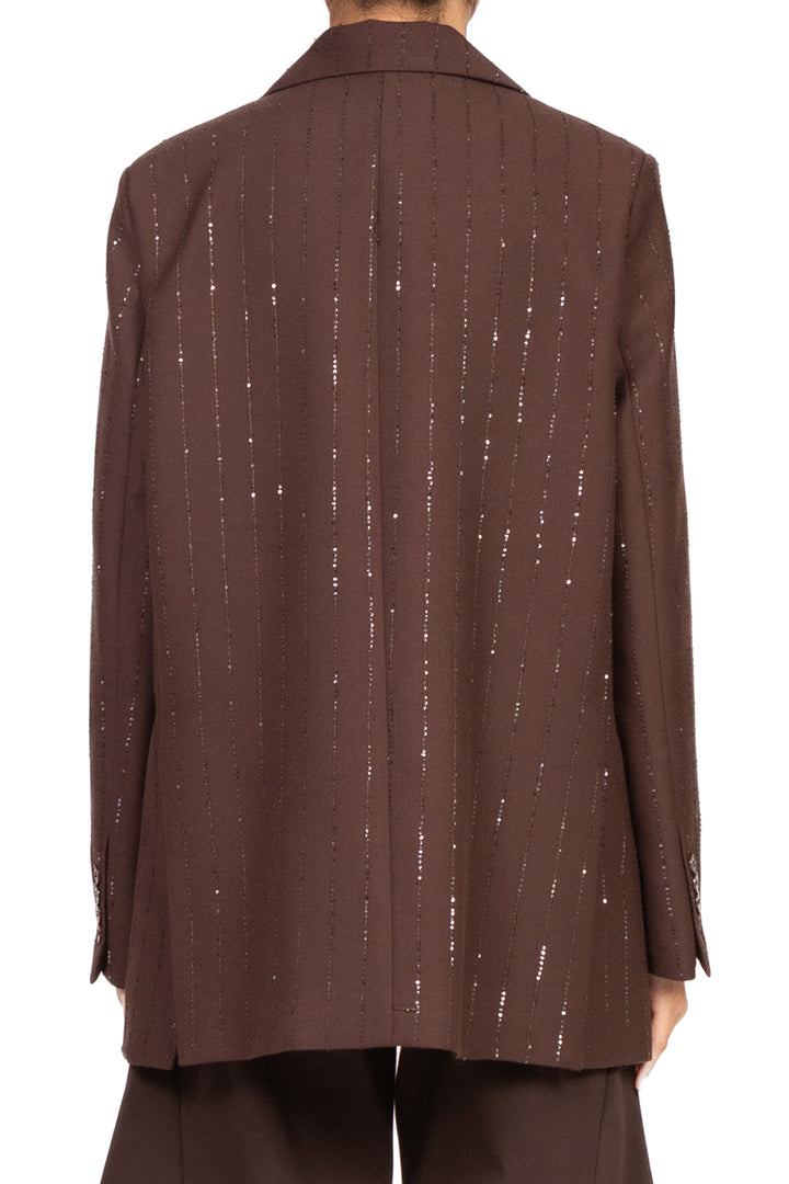 Tensione In - Giacca gessatura paillettes Art. W25J309