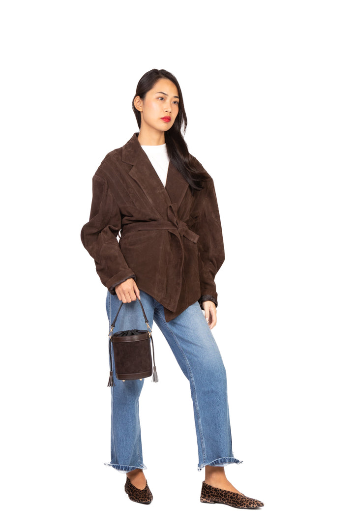 Vicolo - Giacca in crosta asimmetrica con fusciacca Art. TF1055