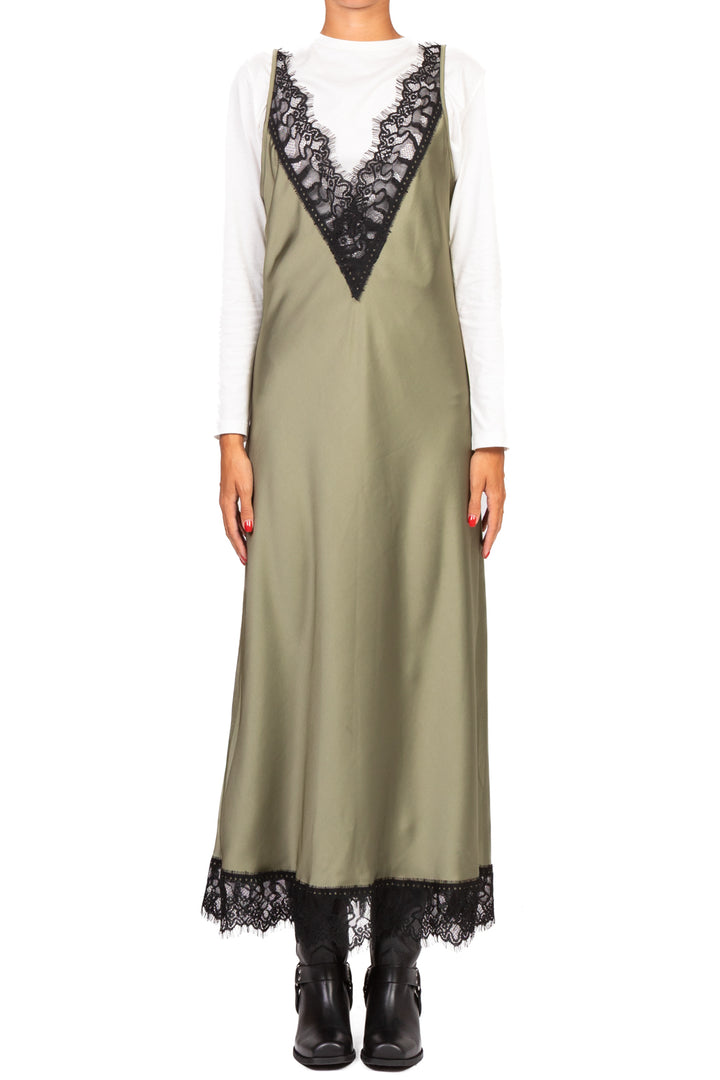 Tensione In - Abito satin con pizzo e t-shirt Art. 37642