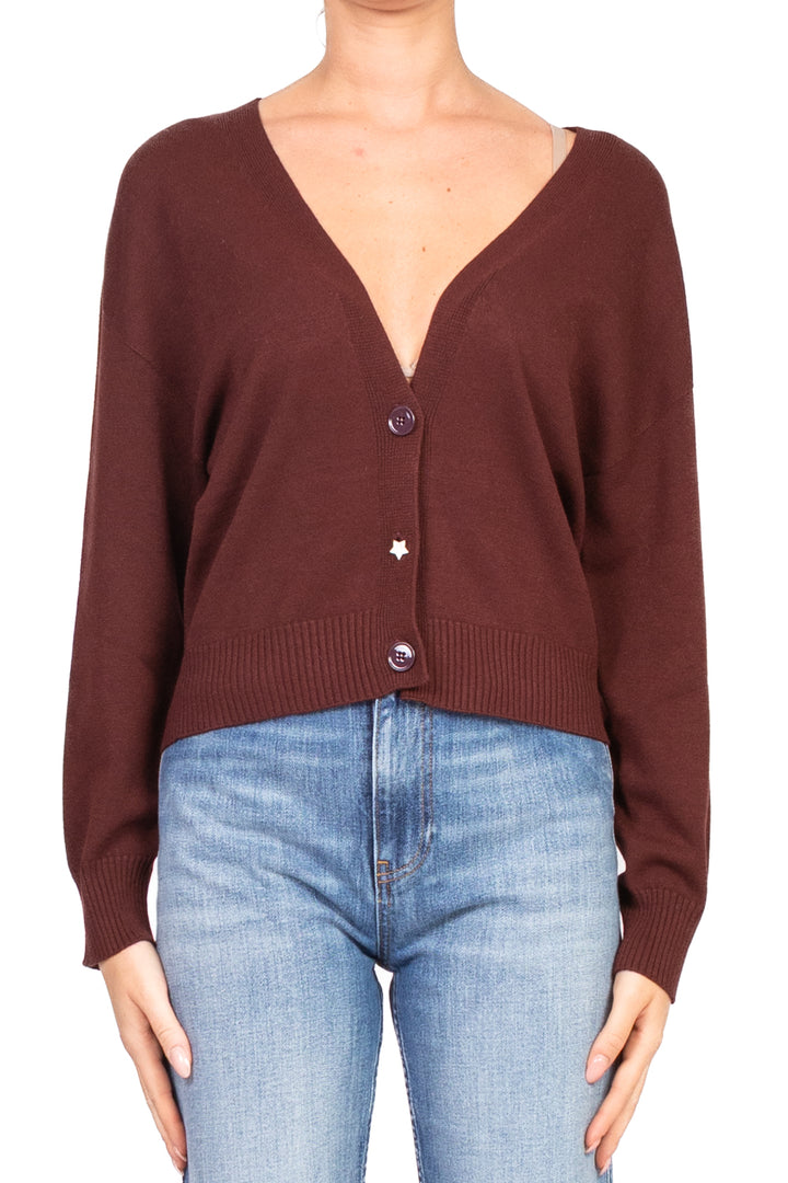 Vicolo - Cardigan scollo V bottone gioiello Art. 77164F