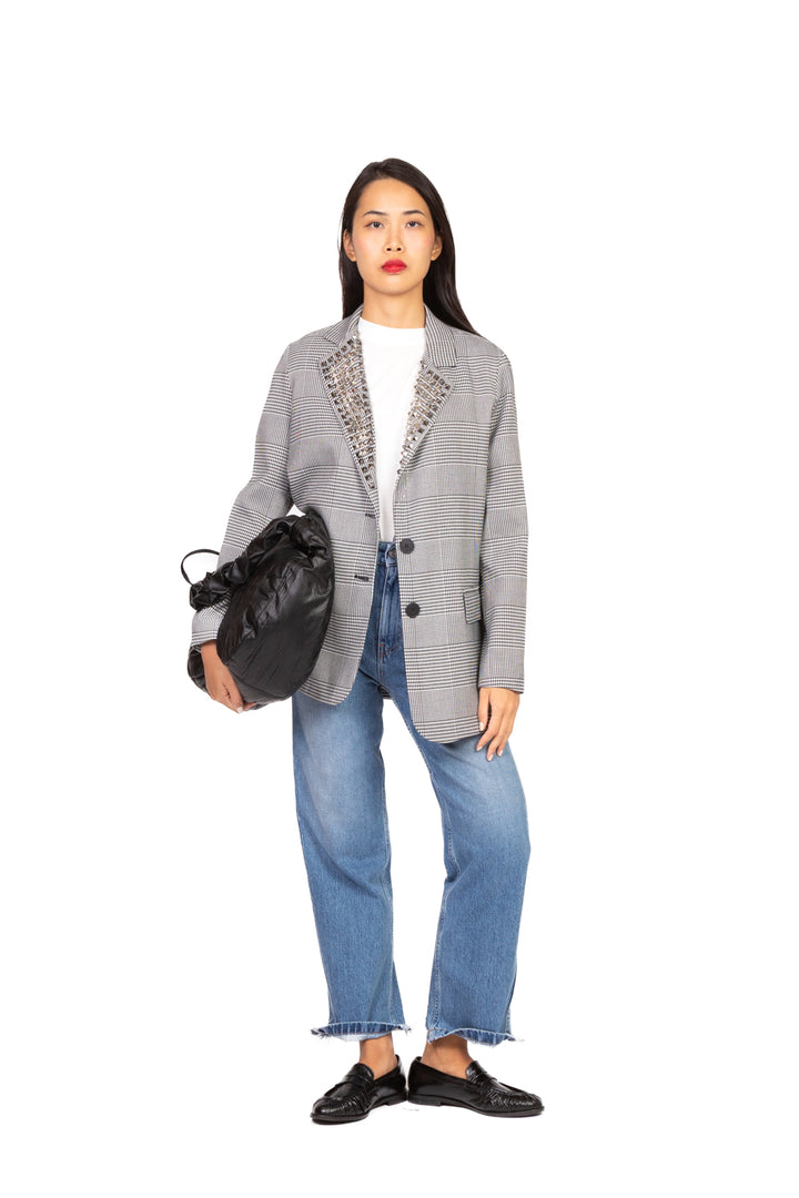 Tensione In - Giacca pied de poule con borchie Art. 37531