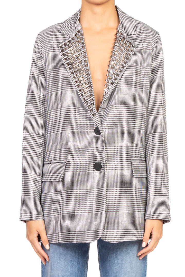 Tensione In - Giacca pied de poule con borchie Art. 37531