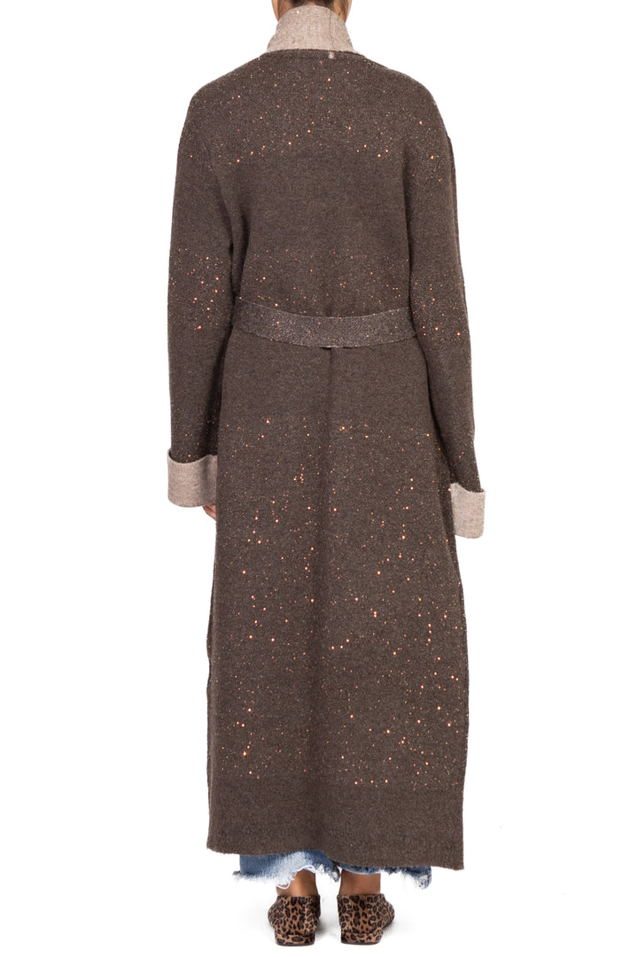 Vicolo - Cappotto in maglia con micro paillettes Art. 77003F