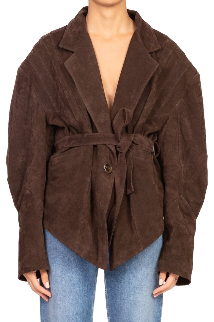 Vicolo - Giacca in crosta asimmetrica con fusciacca Art. TF1055