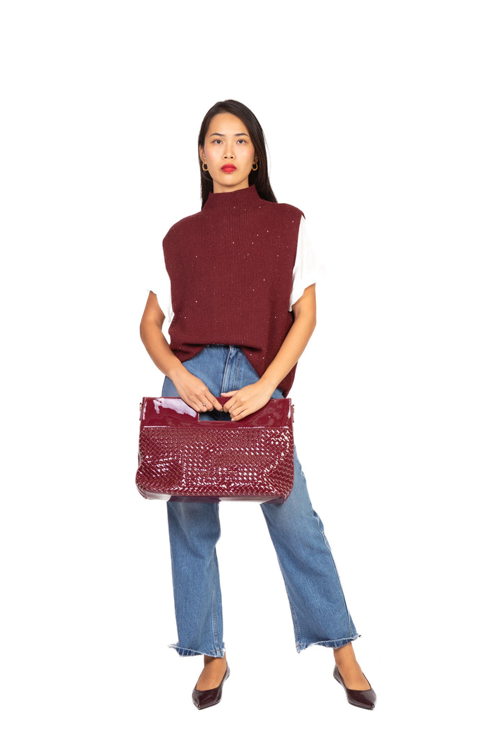 Have One - Gilet mezzo collo con micro paillettes Art. LNC-P001