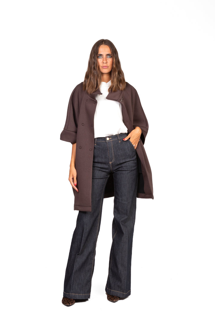 Vicolo - Cappotto in neoprene manica 3/4 Art. TF1076