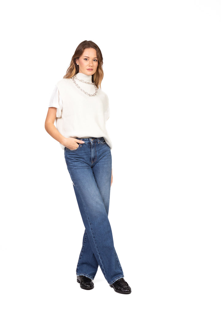 Have One - Gilet mezzo collo con micro paillettes Art. LNC-P001