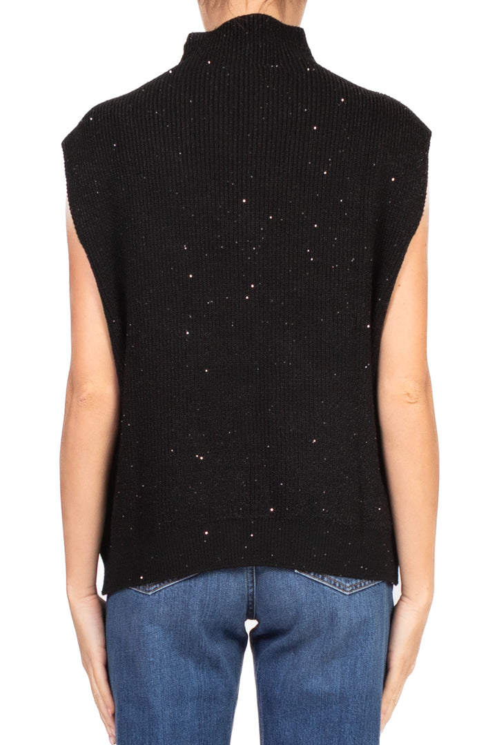 Have One - Gilet mezzo collo con micro paillettes Art. LNC-P001